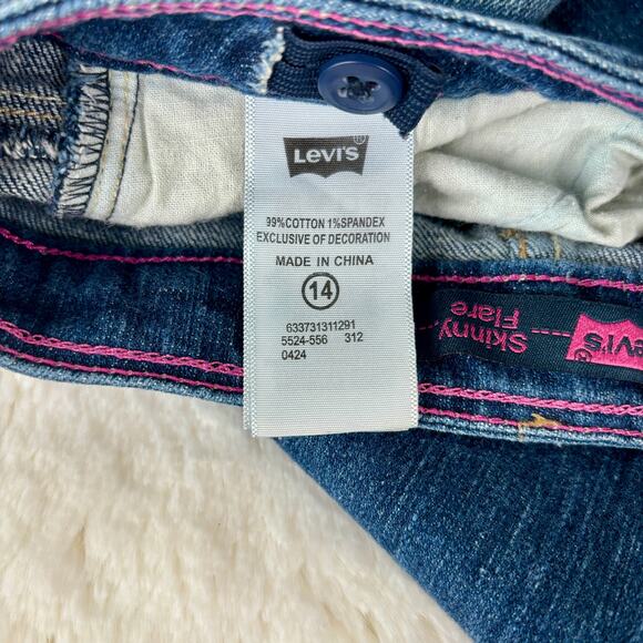 Levi's Skinny Flare Jeans Size 14 - Length From Waist 36" - Picture 5 of 9